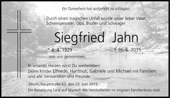 Traueranzeige von Siegfried Jahn von Neue Presse Coburg