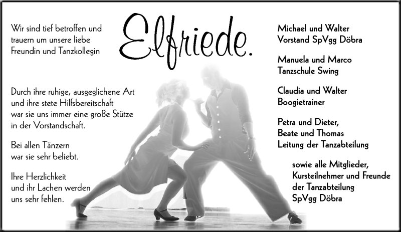  Traueranzeige für Elfriede  vom 11.09.2015 aus Frankenpost