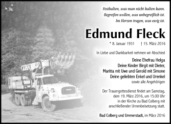 Traueranzeige von Edmund Fleck von Südthüringer Presse