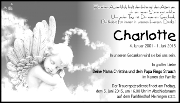 Traueranzeige von Charlotte Strauch von Südthüringer Presse