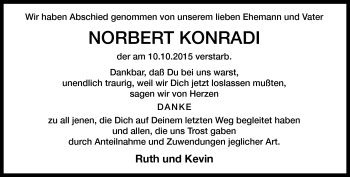 Traueranzeige von Norbert Konradi von Neue Presse Coburg