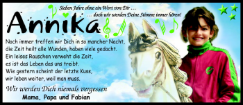 Traueranzeige von Annika  von Neue Presse Coburg