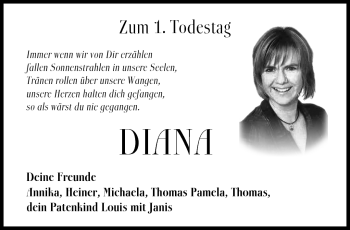Traueranzeige von Diana  von Neue Presse Coburg