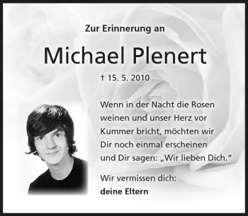 Traueranzeige von Michael Plenert von Neue Presse Coburg