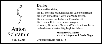 Traueranzeige von Anton Schramm von Frankenpost