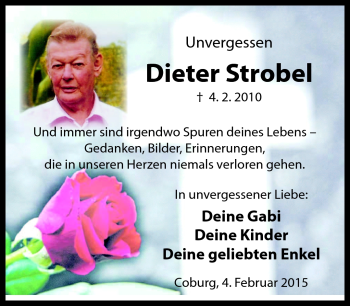 Traueranzeige von Dieter Strobel von Neue Presse Coburg