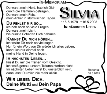 Traueranzeige von Silvia Ludwiczak von Neue Presse Coburg