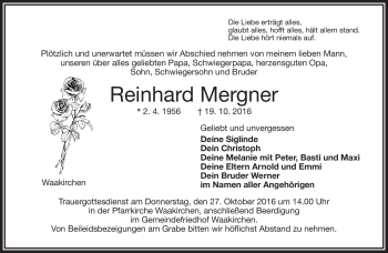 Traueranzeige von Reinhard Riedl von Frankenpost