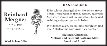 Traueranzeige von Reinhard Merkner von Frankenpost