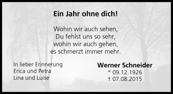 Traueranzeige von Werner Schneider von Neue Presse Coburg