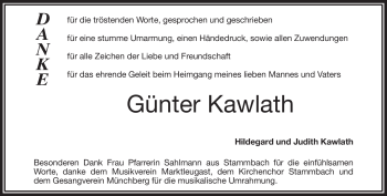 Traueranzeige von Günter Kawlath von Frankenpost