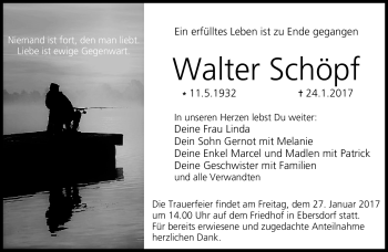 Traueranzeige von Walter Schöpf von Neue Presse Coburg