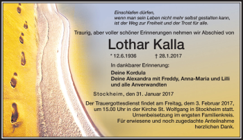 Traueranzeige von Lother Kall von Neue Presse Coburg