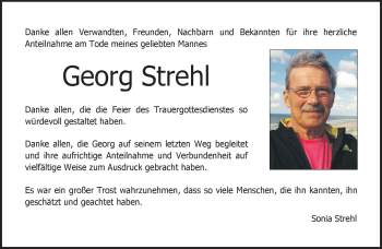 Traueranzeige von Georg Strehl von Neue Presse Coburg