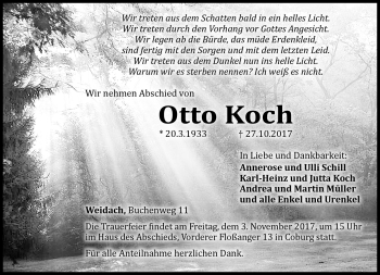 Traueranzeige von Otto Koch von Neue Presse Coburg