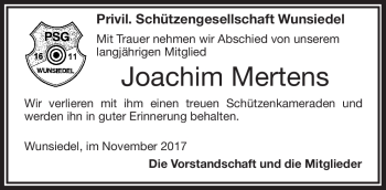 Traueranzeige von Joachim Mertens von Frankenpost