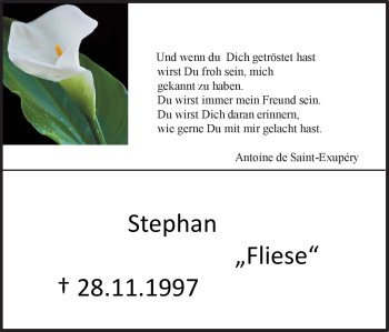 Traueranzeige von Stephan  von Neue Presse Coburg
