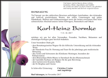 Traueranzeige von Karl-Heinz Bromke von Südthüringer Presse