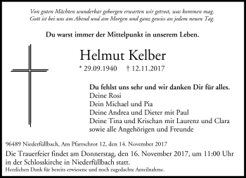 Traueranzeige von Helmut Keller von Neue Presse Coburg