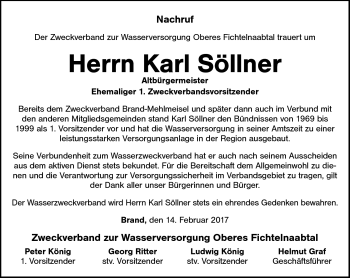 Traueranzeige von Karl Brand von Frankenpost