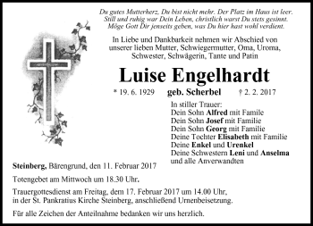 Traueranzeige von Luise Engelhardt von Neue Presse Coburg