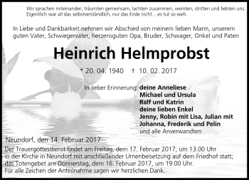 Traueranzeige von Heinrich Helmprobst von Neue Presse Coburg