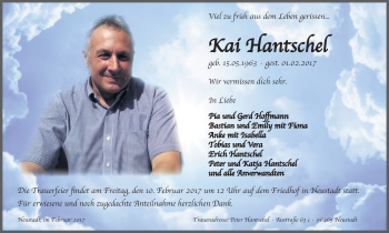 Traueranzeige von Kai Hantschel von Neue Presse Coburg