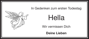 Traueranzeige von Hella  von Frankenpost