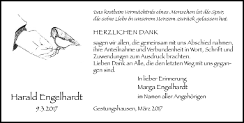 Traueranzeige von Harald Engelhard von Neue Presse Coburg