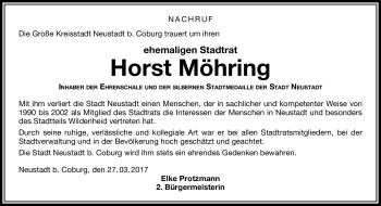 Traueranzeige von Horst Möhring von Neue Presse Coburg