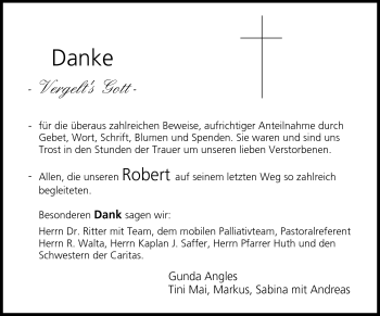 Traueranzeige von Robert Angles von Neue Presse Coburg