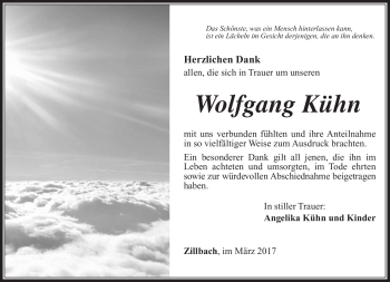 Traueranzeige von Wolfgang Kühn von Südthüringer Presse
