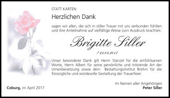 Traueranzeige von Brigitte Siller von Neue Presse Coburg