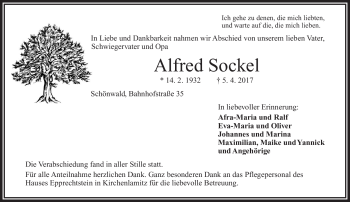 Traueranzeige von Alfred Sockel von Frankenpost