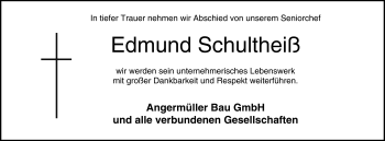 Traueranzeige von Edmund Schultheiß von Neue Presse Coburg