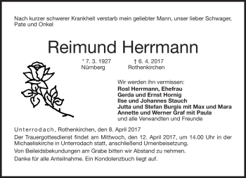Traueranzeige von Reimund Herrmann von Neue Presse Coburg