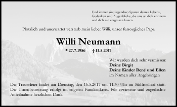 Traueranzeige von Willi Neumann von 80041