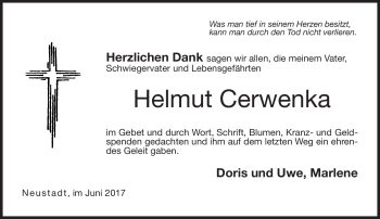 Traueranzeige von Helmut Cerwenka von Neue Presse Coburg