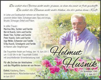 Traueranzeige von Helmut Husnik von 23020