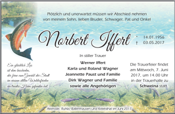 Traueranzeige von Norbert Iffert von Südthüringer Presse