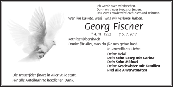 Traueranzeige von Georg Fischer von Frankenpost