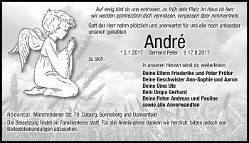 Traueranzeige von Andrè  von Neue Presse Coburg