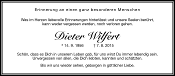 Traueranzeige von Dieter Wilfert von Frankenpost