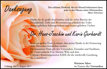 Traueranzeige von Dr. Hans-Joachim Gerhardt von Neue Presse Coburg