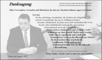 Traueranzeige von Michael Baierdorfer von Neue Presse Coburg