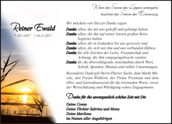 Traueranzeige von Reiner Ewald von Neue Presse Coburg