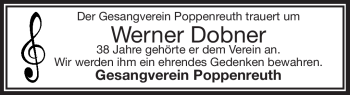 Traueranzeige von Werner Dobner von Frankenpost