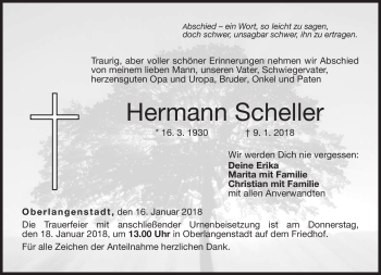 Traueranzeige von Hermann Scheller von Neue Presse Coburg