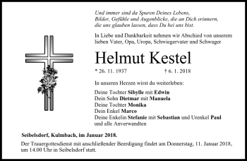 Traueranzeige von Helmut Kestel von Neue Presse Coburg