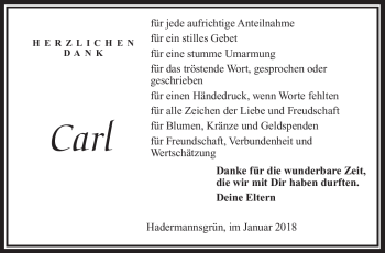Traueranzeige von Carl Brühschwein von Frankenpost